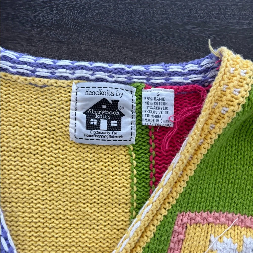 Vintage Y2K Storybook Knits Colorful Cardigan Sweater - Picture 4 of 4